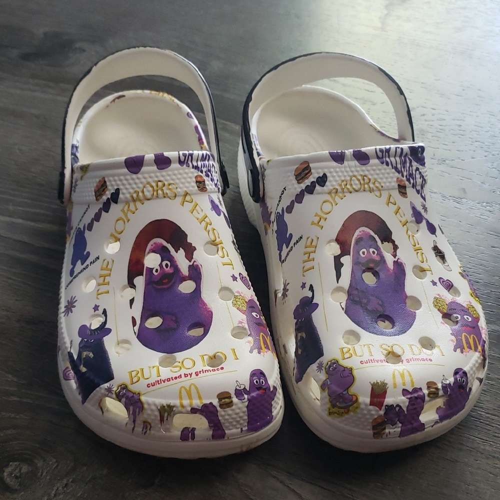 McDonald's White and Purple Fun Clogs